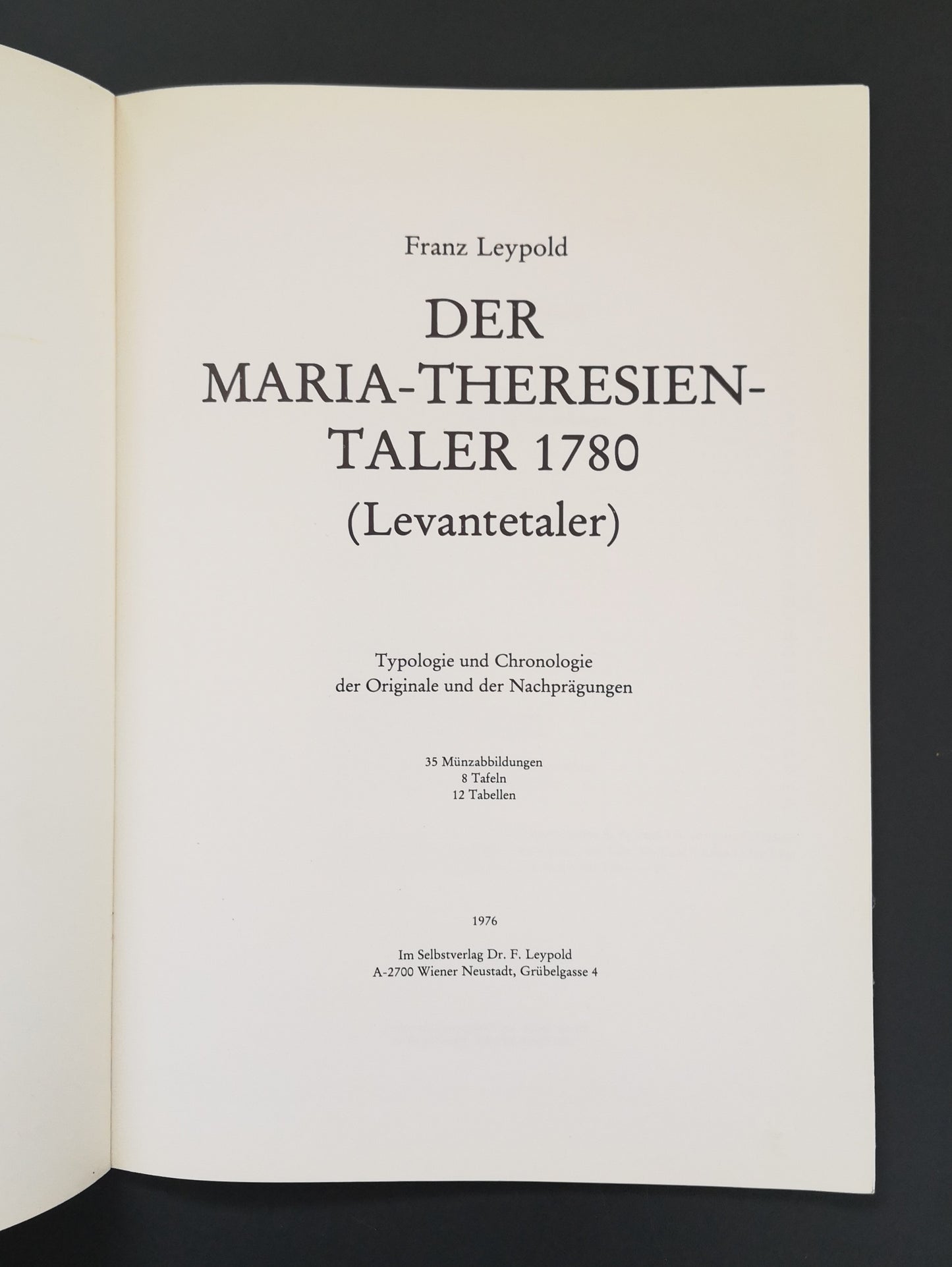 Der Maria Theresien Taler 1780