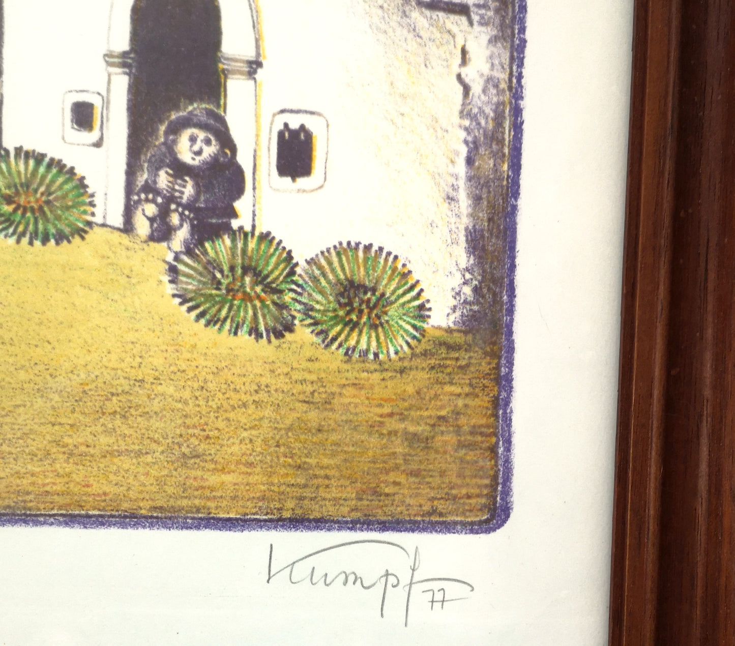 Gottfried Kumpf Lithografie "Frühsommer im Burgenland"