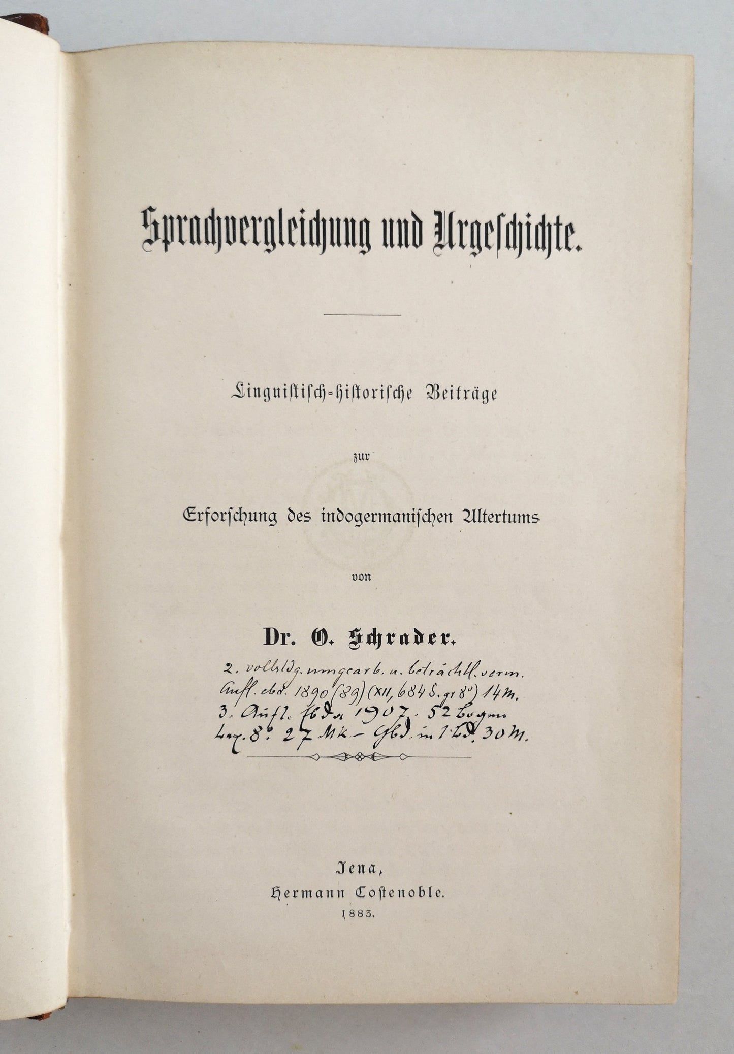 Sprachvergleich und Urgeschichte - schönes Exlibris