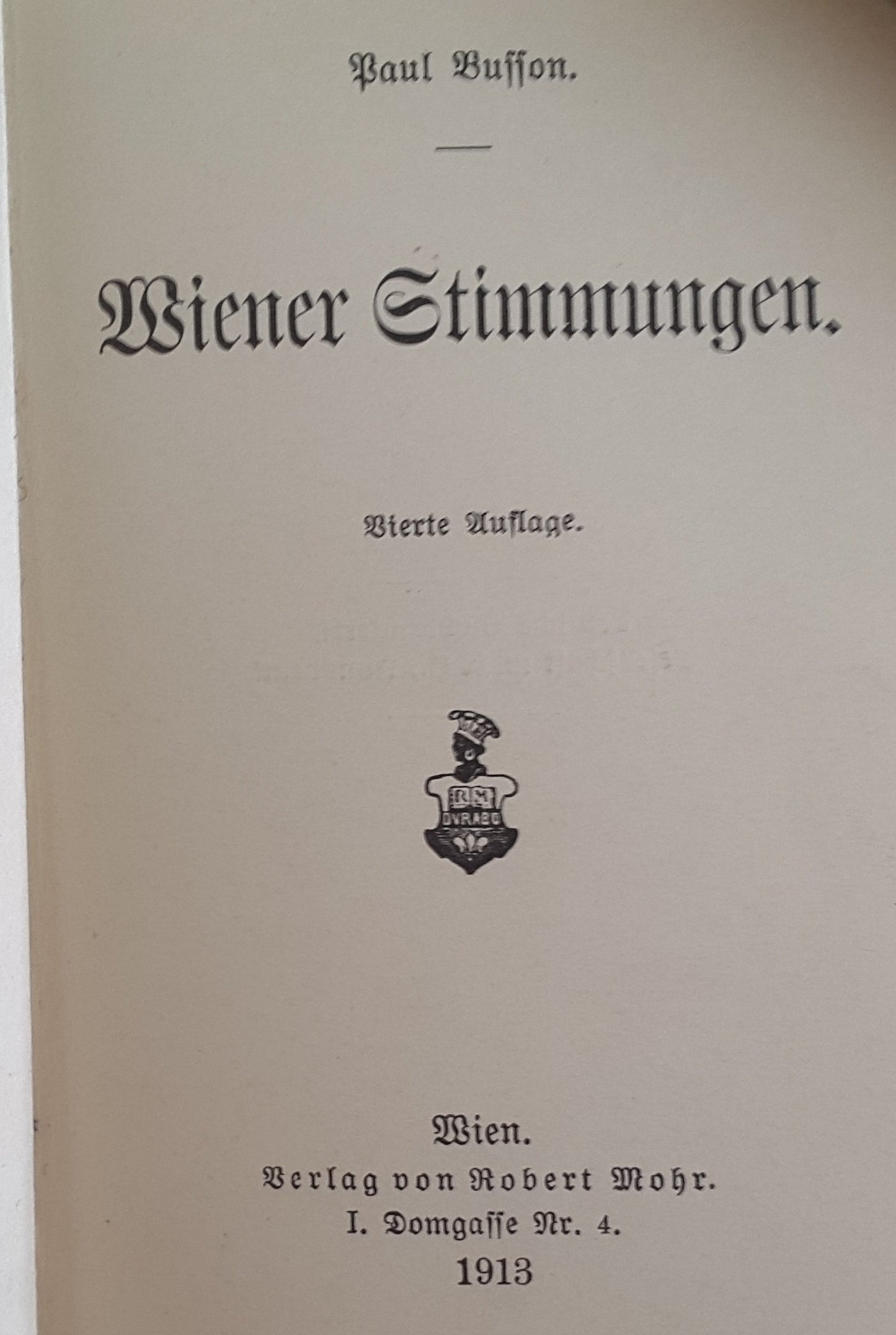 Paul Busson - Wiener Stimmungen Erstausgabe