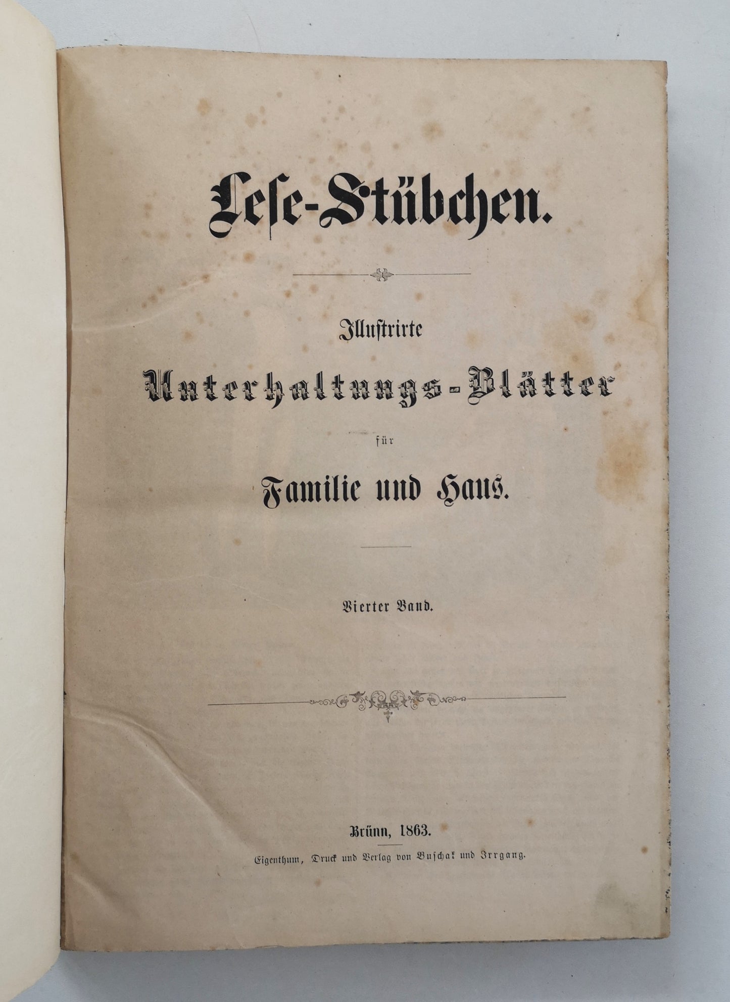 Lese-Stübchen - Band IV 1863