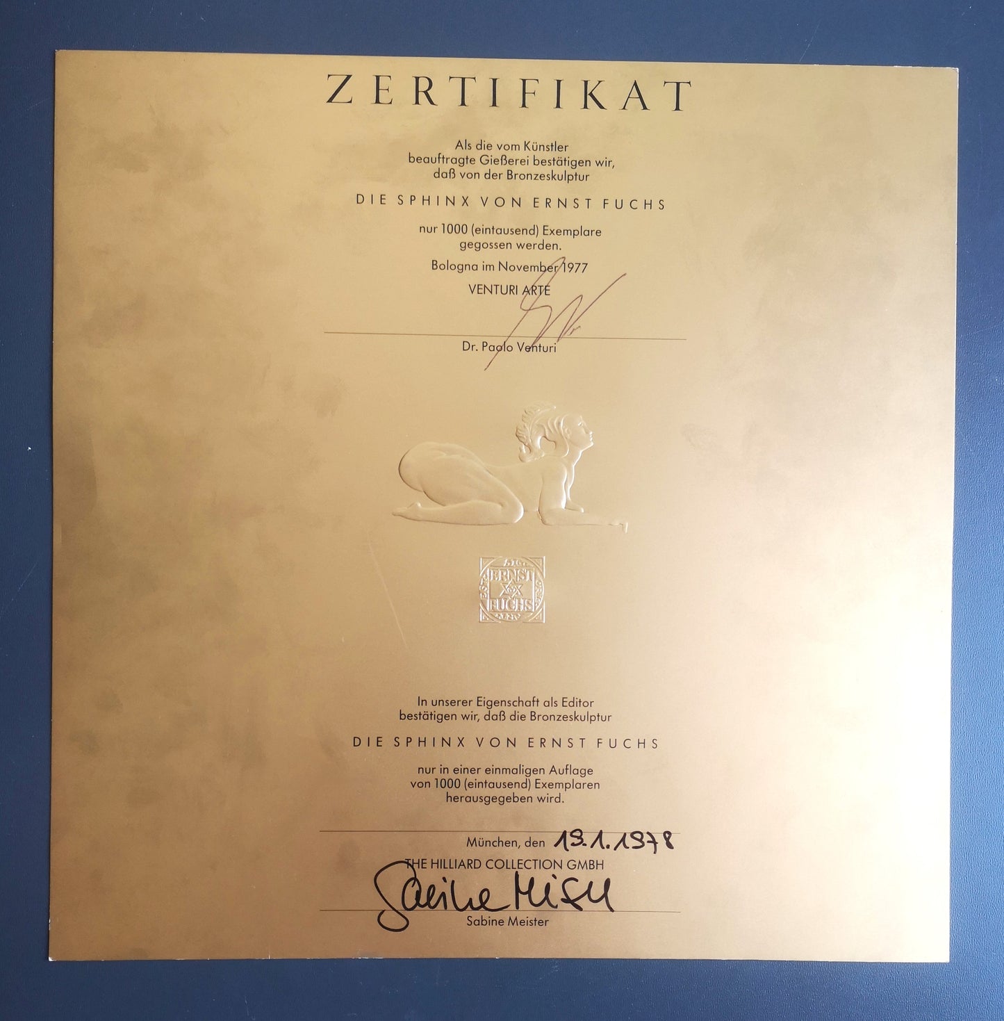 Ernst Fuchs Bronze Sphinx