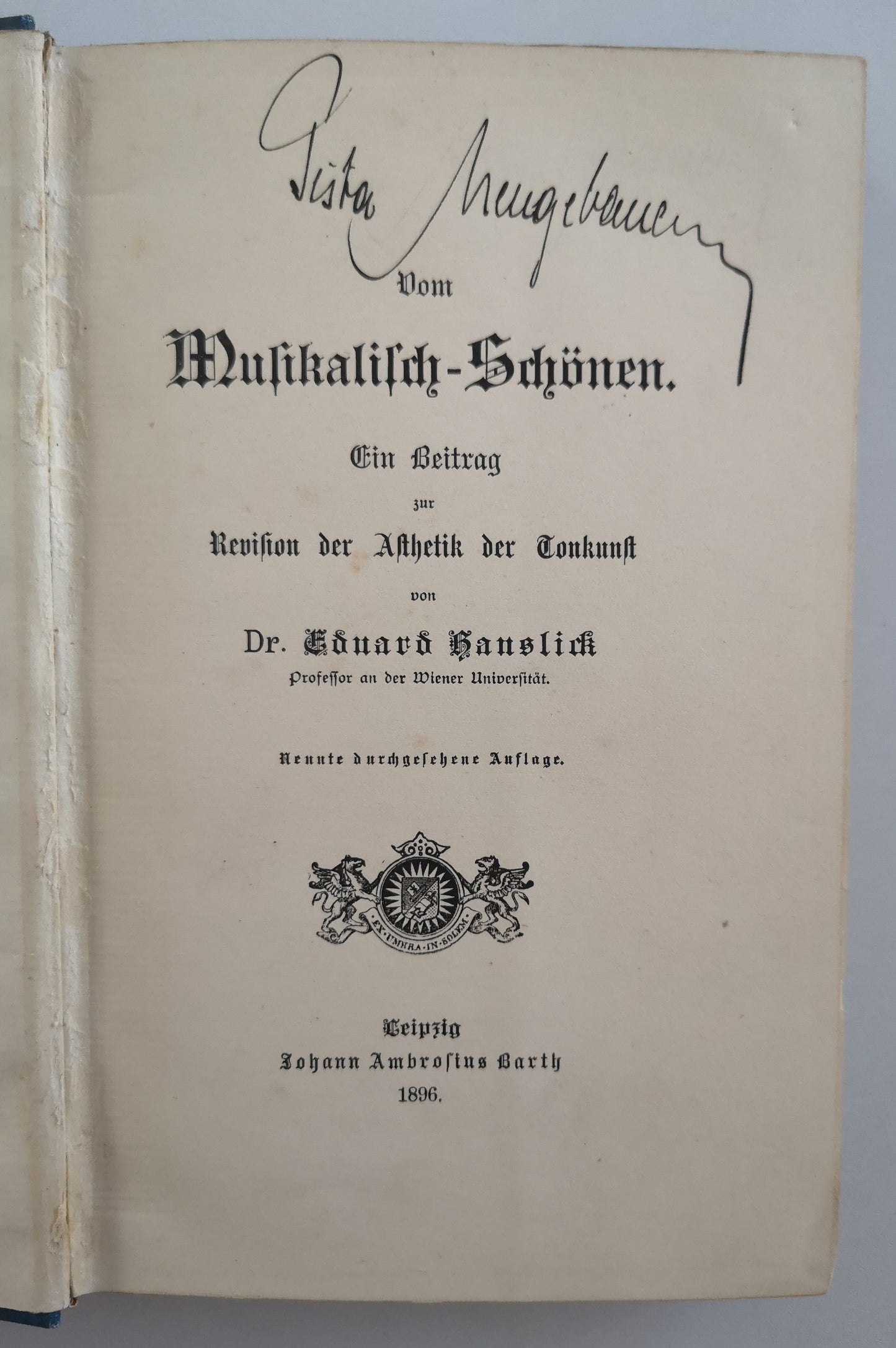 Vom Musikalisch Schönen
